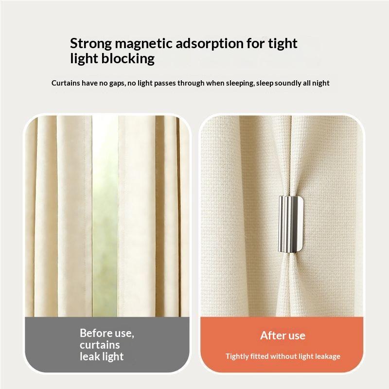 Magnetic Curtain Clips Easy Use Drill Free Curtain Fasteners for Bedroom Living Room Home Decor Strong Magnetic Tiebacks