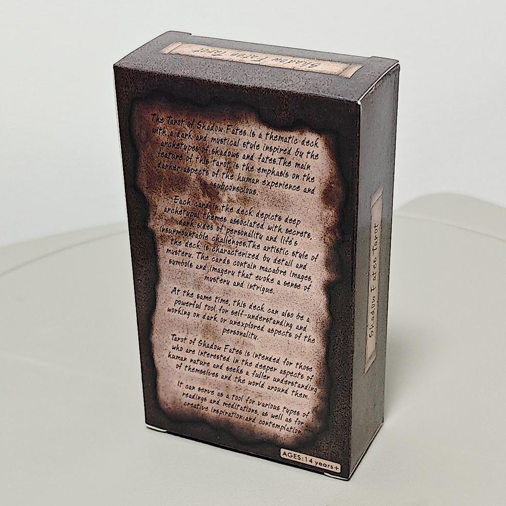 10.3*6cm Shadow Fates Tarot Deck, 78 Pcs Dark Cards Steeped In Folklore, Myth, and The Wisdom of Shadow - Russian Language
