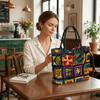  Bohemian Embroidered Tote Bag Large Capacity Casual Shoulder Bag for Daily Use