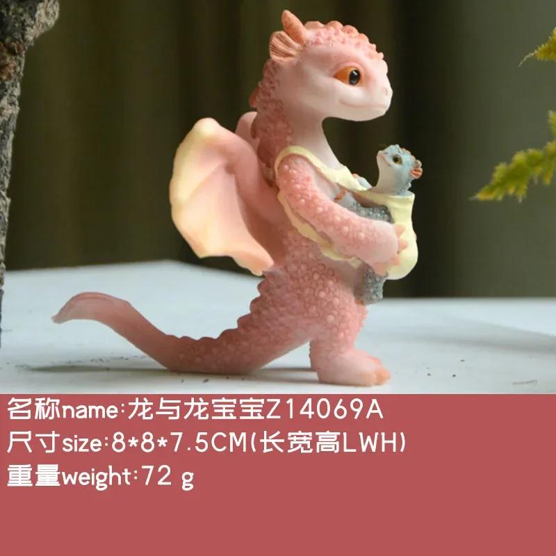Resin Simulation Magic Animal Dragon Dinosaur Miniature Fairy Garden Terrarium Bonsai Decor Dragon Figurine