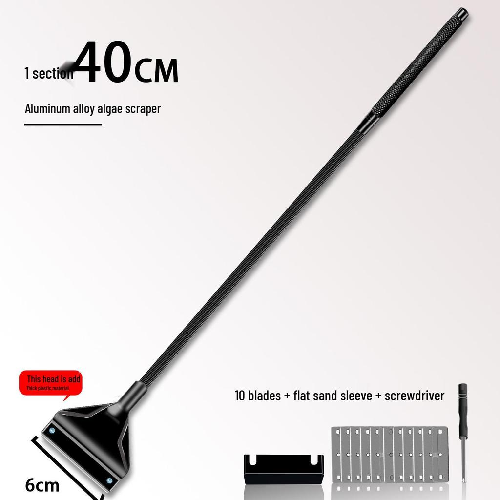 Aquatic Plant Tank Cleaning Set: Algae Scraper, Seaweed Remover, Moss Knife, No Dead Angle Brush Tool.