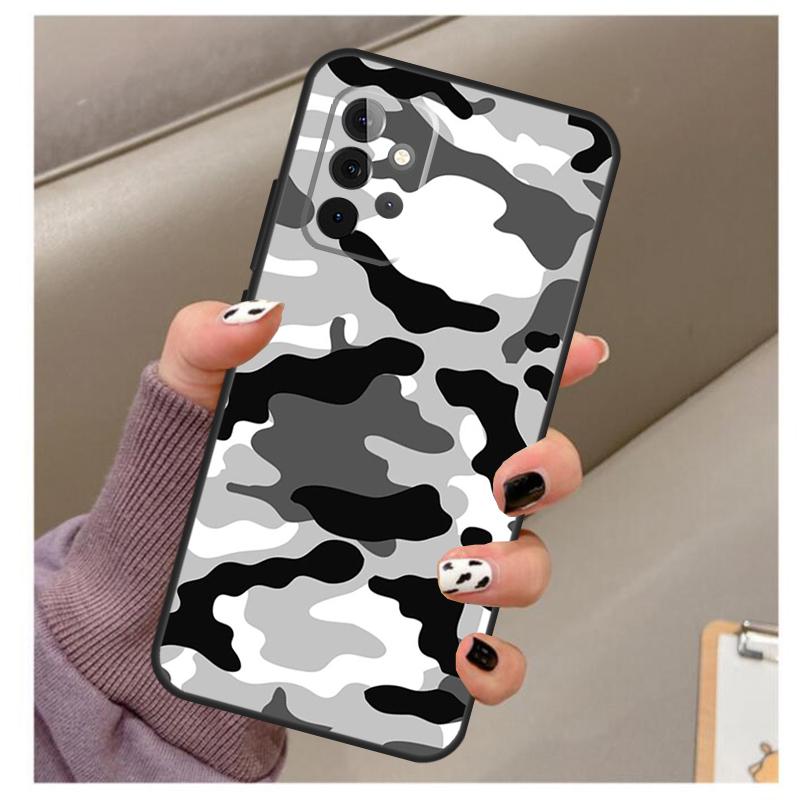 Green Camouflage Case For Samsung Galaxy A56 A16 A26 A36 A06 A52 A53 A33 A13 A34 A54 A14 A15 A35 A55 A22 A32