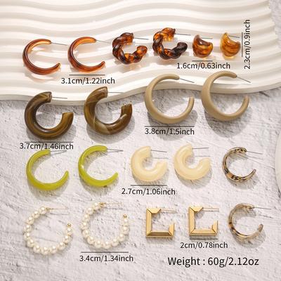 Hot-selling Irregular Multi-style Earrings Set, Earrings Design Sense Foreign Trade