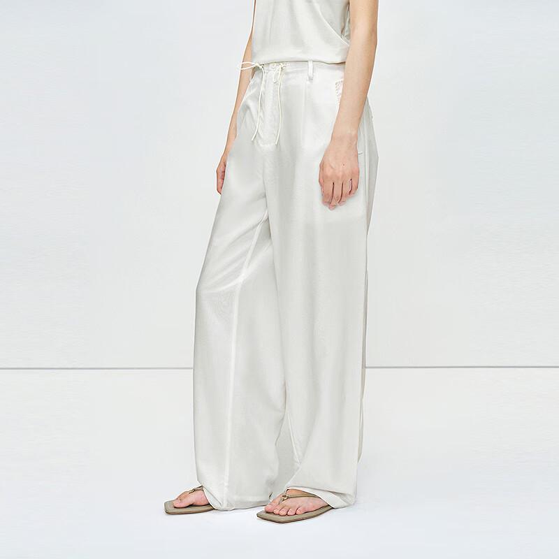 

LESS 2025 Summer Retro Straight-Leg Trousers L