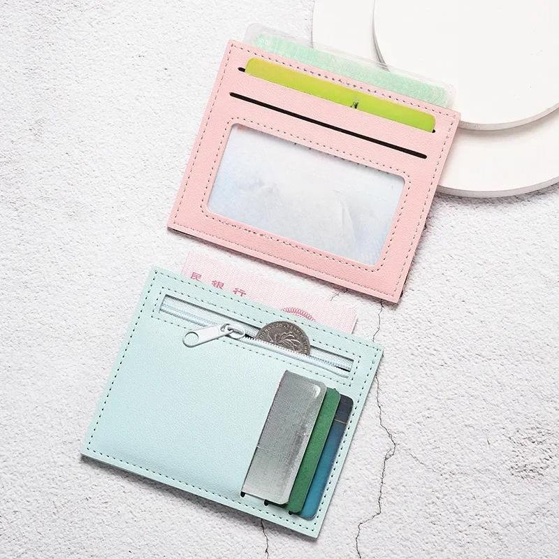 Moda damska Mini Bank Posiadacz karty kredytowej Organizator Portfel Moneta Kiesy Ultra cienka skórzana saszetka na dowód osobisty Torba na karty