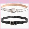 Solid Fashion Color Rivet Decoration Women Casual Wide Belt For Use Daily
