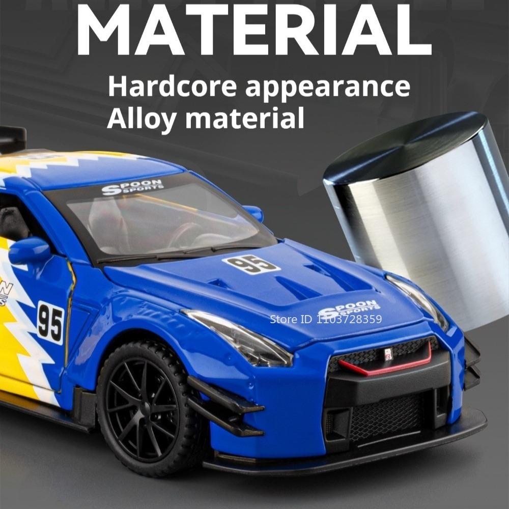 1:32 GTR Panamera Model Sports Car Toys Alloy Diecast Sound Light Doors Opened Exquisite Body Pull Back Collection Supercars