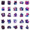 56Pcs Neon Light Animal Cat Cartoon Stickers Aesthetic Decal Diy Skateboard Phone Cup Suitcase Cute Decoration Sticker For Kid