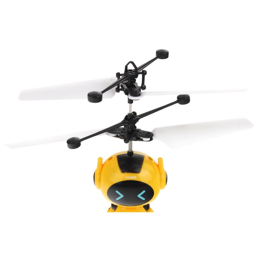 Flying Robot Hand Controlled Drone Robot Propeller Light - Yellow