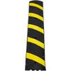 2PCs 6 Ft/72'' Rubber Speed Hump, 2 Channel, 22000 Lbs Capacity Heavy Duty Traffic Speed Bump, with High Reflective Yellow Strip 8 Expansion Screws