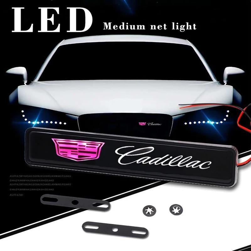 LED Car Front Grille Emblem Light Decoration For Cadillac Tiburon ATS BLS CT4 CT5 CTS EXT SLR SRX XT6 XTS Escalade Deville DTS
