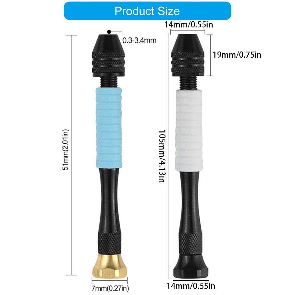 Anti Slip Rubber Sleeve Hand Drill Grip With Ergonomic Handle For Accurate Drilling In Jewelry Making And Woodworking