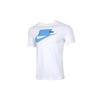 T-shirt da uomo Bianco Blu Girocollo Vestibilità Media Dritta CK2227-101