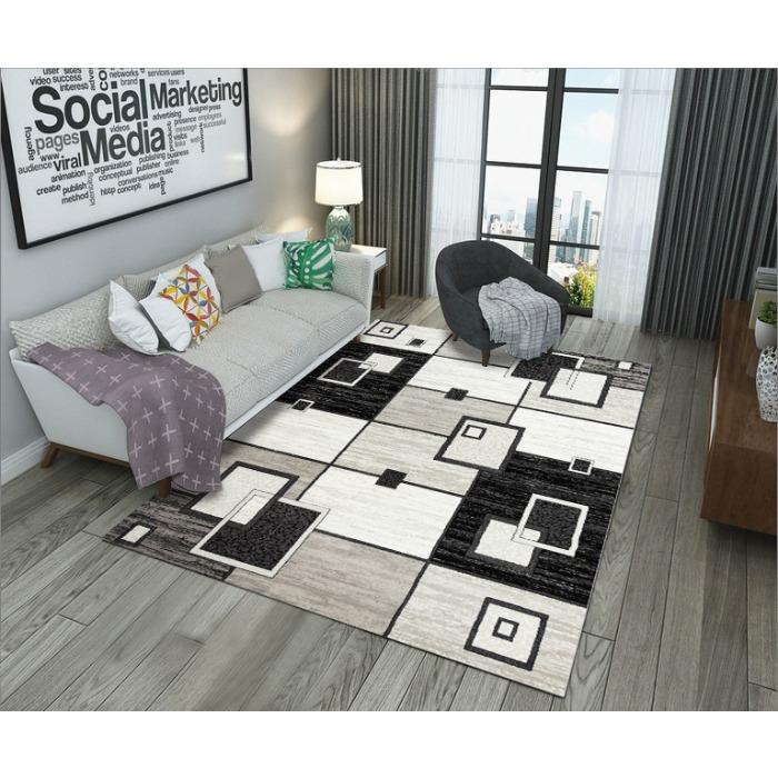 Modern Splicing Living Room Bedroom Bed Carpet Geometric Coffee Table Dressing Room Carpet