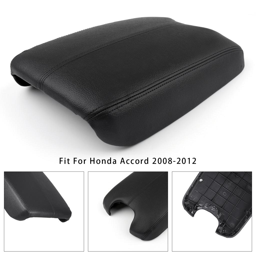 Black Leather Armrest Centre Console Lid For Honda Accord 2008-2012