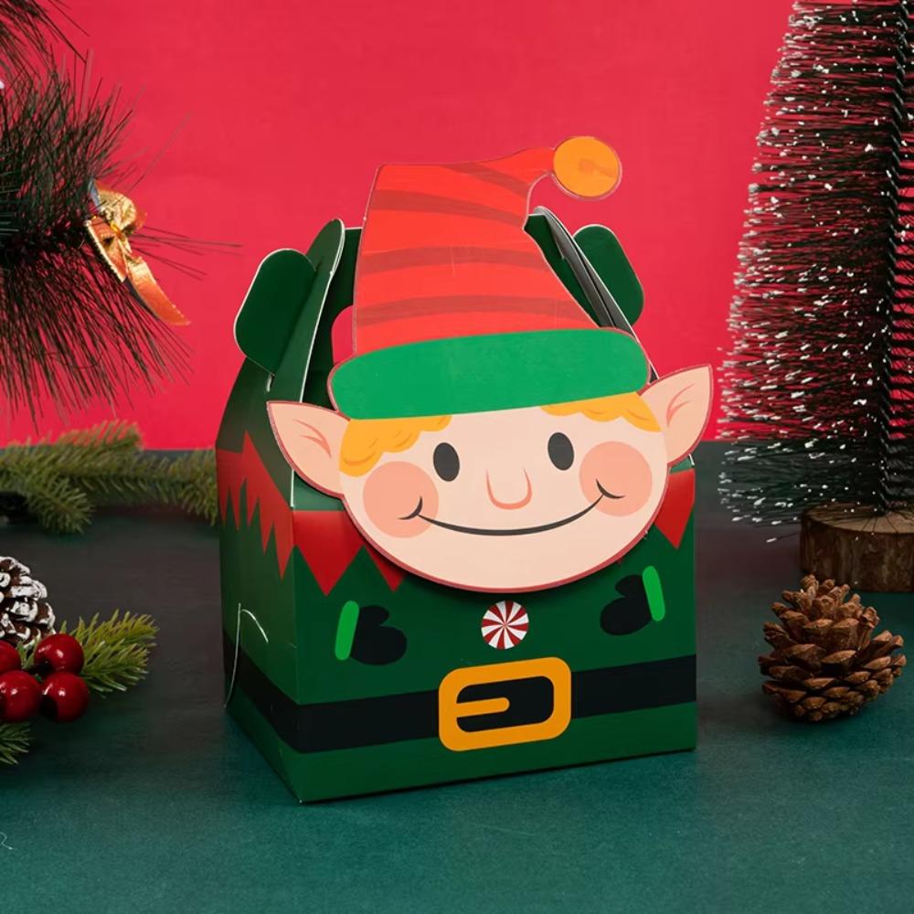 

24pcs Mixed Patterns Christmas Candy Box Three-dimensional Baking Packing Box New Year 24PCS