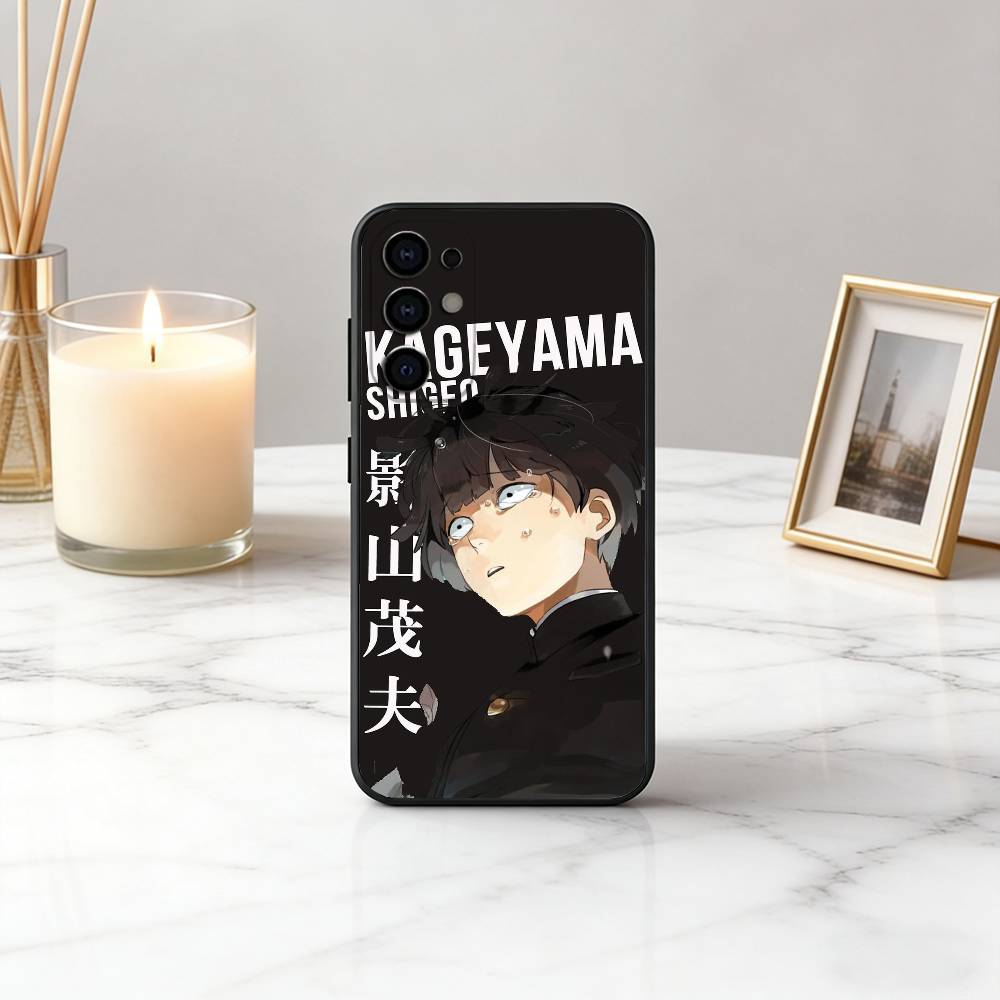 Mob P-Psycho 100 Shigeo K-Kageyama Phone Case For Samsung S25,S24,S21,S22,S23,S30,Ultra,S20,Plus,Fe,Soft Silicone Black Cover