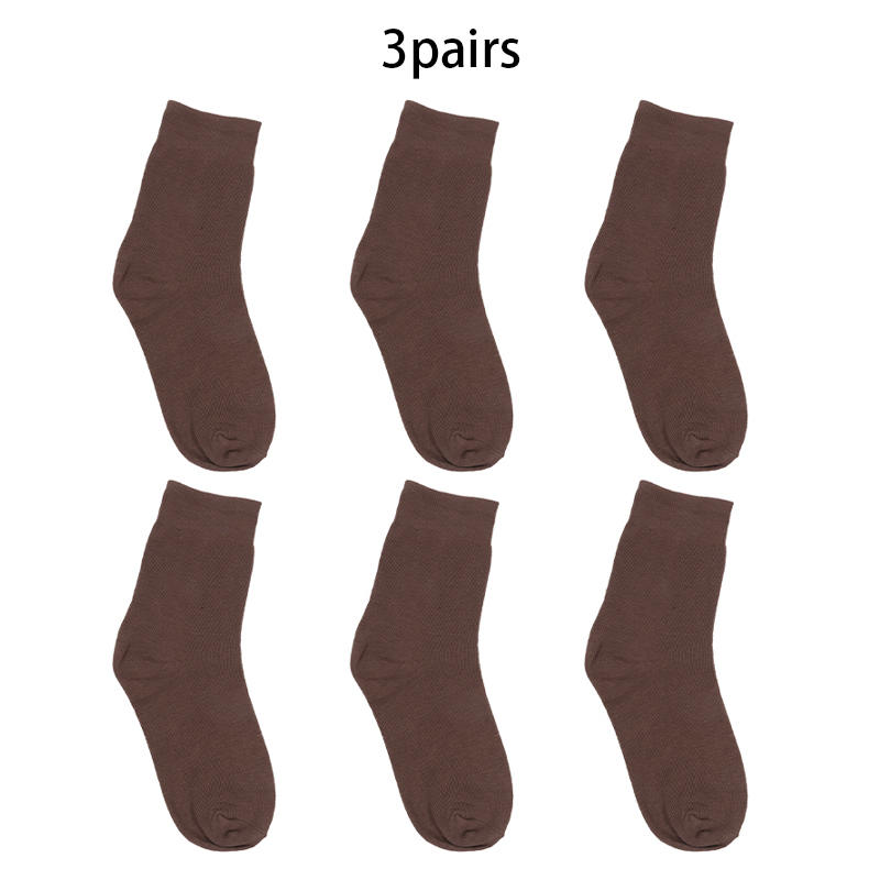 3 PAIRS Solid Color Cotton Knitting Rib Thin Business Cotton Long Women's Socks Stretch Casual Daily Basic Breathable Soft Socks