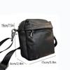 First Layer Cowhide Casual Messenger Bag Men'S And Women'S Genuine Leather Mobile Phone Bag Satchel Black