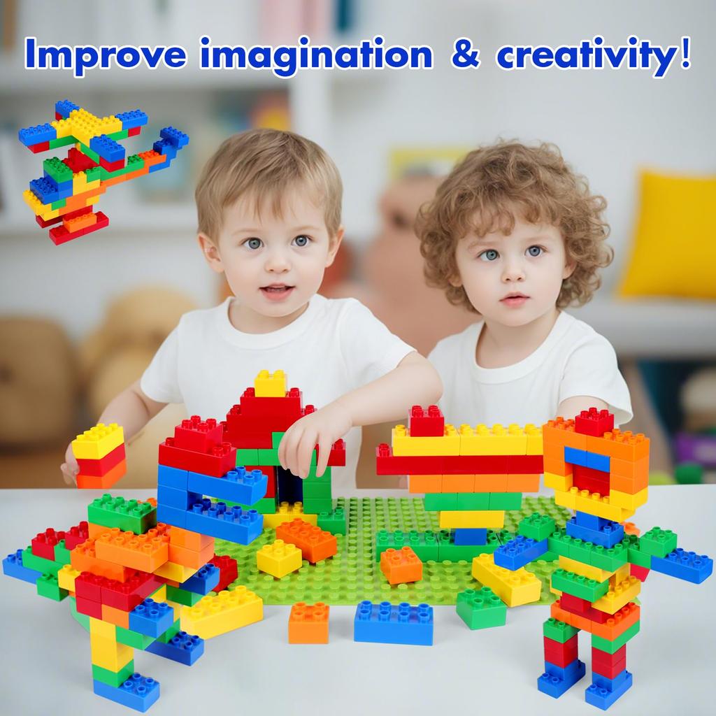 ABS extra large size Fully compatible Suitable for ages 2 and up Educational toys Great for additional purchases 70-piece 5-color blocks,