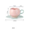 Tulip Luxury Ceramic Coffee Cup Saucer Set with Hand and Dish Milk Tea Cappuccino Tableware 280ml/320ml Birthday Couples Gifts