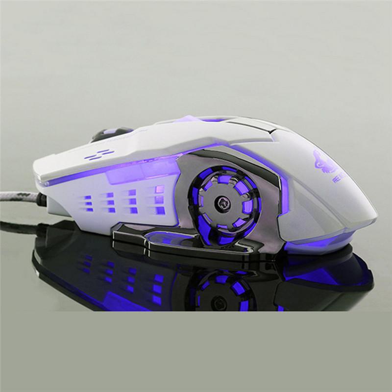 Mechanical Gaming Mouse Wired Glowing Macro Definition Chicken Eating Desktop Usb 3200dpi