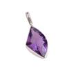 Natural African Amethyst Gemstone 925 Solid Sterling Silver Gift Pendant 1" L5w12