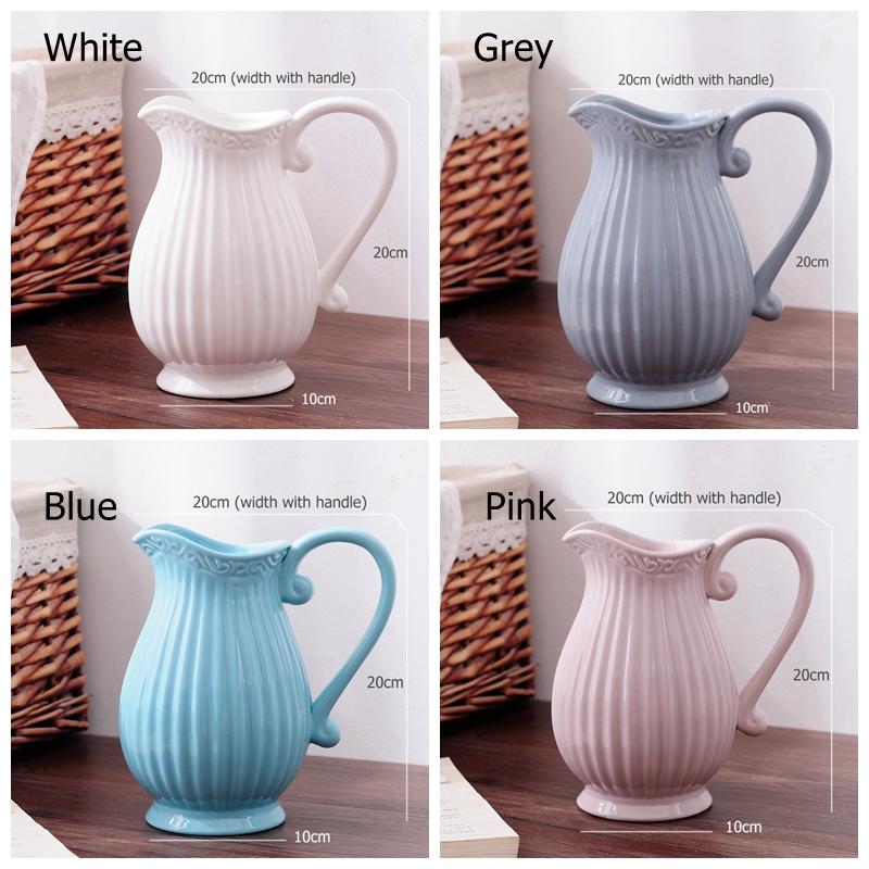 Vază decorativă ceramică de 8 inch, pentru buchet de flori, cel mai bun cadou pentru aranjament floral uscat, vază de decorare pentru casă