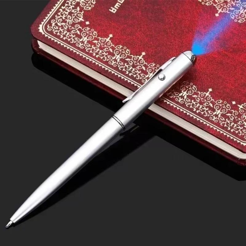 Długopis z niewidzialnym tuszem 2 w 1 ze światłem LED UV, długopis kulkowy, kreatywny długopis-detektor pieniędzy ze światłem UV, długopis kulkowy UV, artykuły biurowe