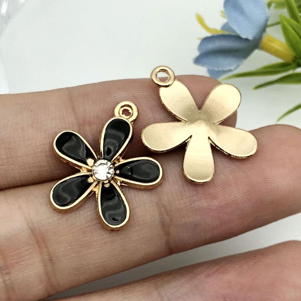 Five-Pointed Star Rhinestone Pearl Resin Hairpin DIY Accessory