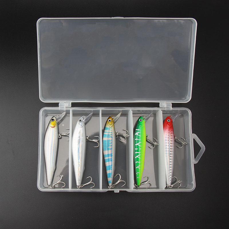 

5 шт./коробка Воблер с длинным хвостом для рыбалки 10,5 см Плавающая жесткая приманка Искусственный воблер Крэнкбейт 3D глаз Карп Окунь Рыболовные снасти 105mm