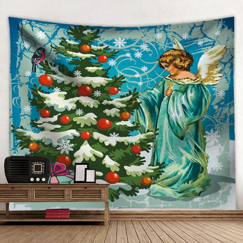 Christmas Balls And Snow Wall Hanging Tapestry Christmas Wall Hanging Tree Wall Hanging Gorgeous Christmas Tree Fireplace Gifts