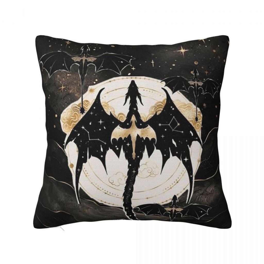 Fourth Wing Dragon Square Pillowcase Cushion Cover Pillow Case Throw Pillow Cover for Home Sofa Living Room