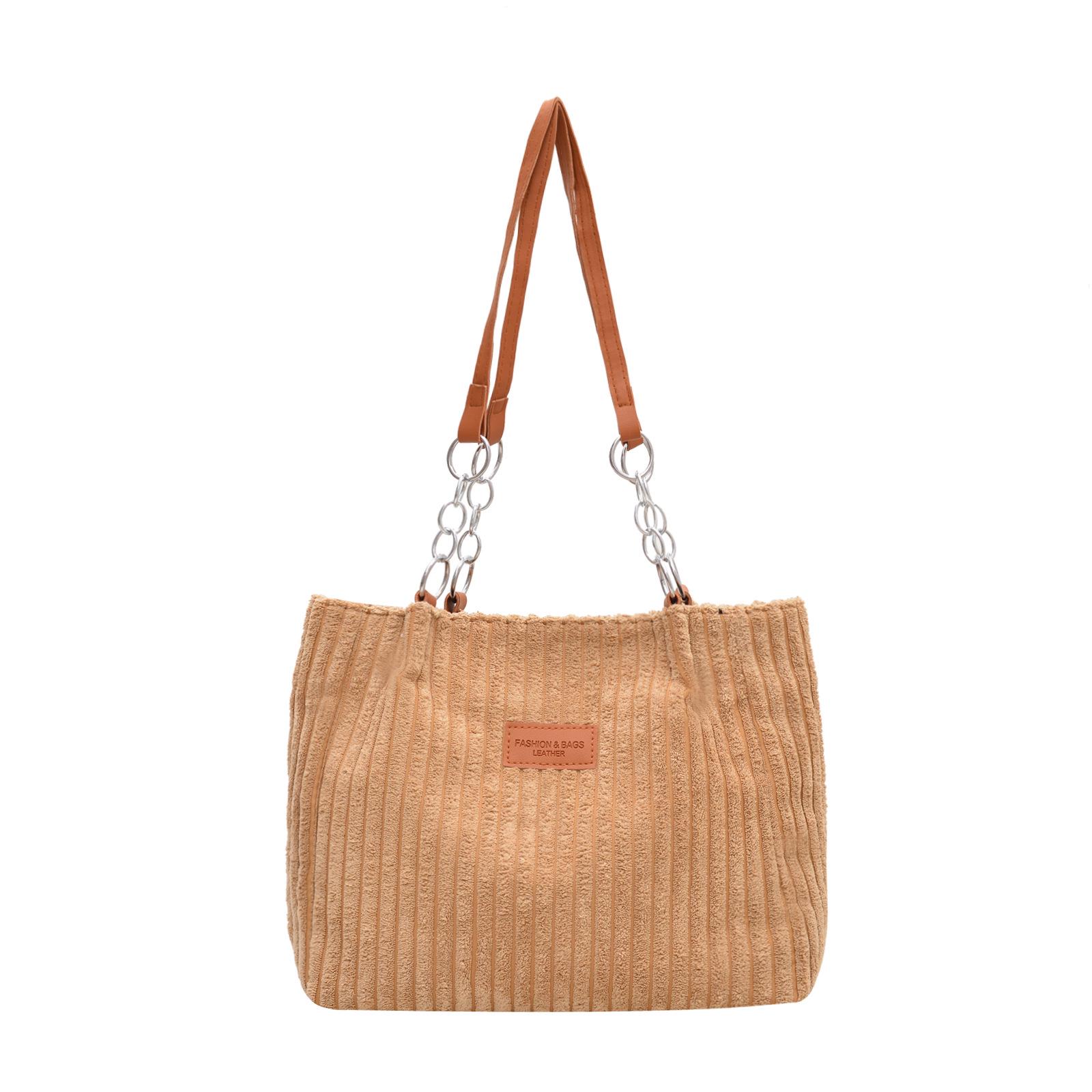 

2025 Winter Fashionable Corduroy Large Capacity Tote & Shoulder Bag