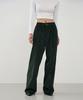ARRAYED Straight Wide Two-Pleat Elastic Corduroy Pants [Brown]