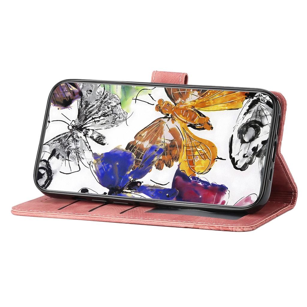 For Oppo Reno14 5G (Global) Case Butterfly Design Flip Wallet Leather Phone Cover Skin-Touch