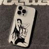 Line Art Cool Girl Pattern Design Protective Cover for iPhone 17 16 15 14 13 12 11 16E Series Pro Max Plus