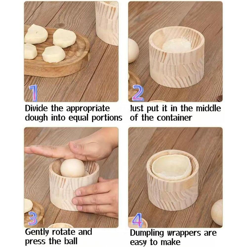 Wooden Dumpling Wrapper Quick Easy Dumpling Skin Pressing Tool Dumpling Skin Maker  Pastry
