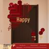 Complete Set of Double Happiness Door Stickers for Wedding Decorations in Bride's and Groom's Rooms