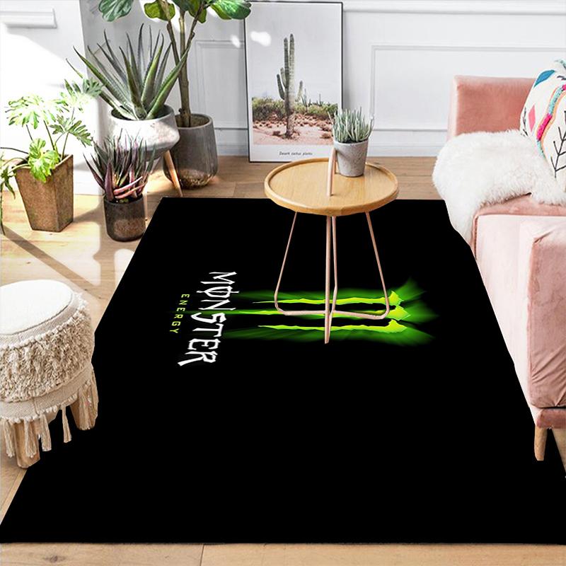 1Pc Monster Energy Drink Rug, Office Carpet Indoor Outdoor Doormat, Non-Slip Soft, Living Room, Christmas Halloween Gift. M928790