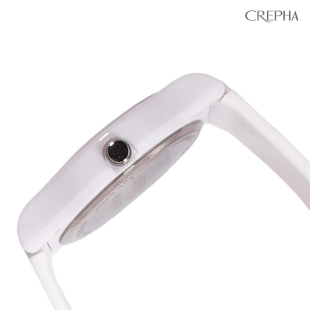CREPHA Geeignet für Ruhige Zweite Japanische Quarz 3 ATM Wasser Einfaches Silikon 16mm Armband Geeignet für High School und Middle School (Klepha)