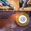 AT21-Electric For Drill Compatible 8Pcs Wire Brush Wheel Cup Set- Coarse Crimped Shank For Drill Attachment