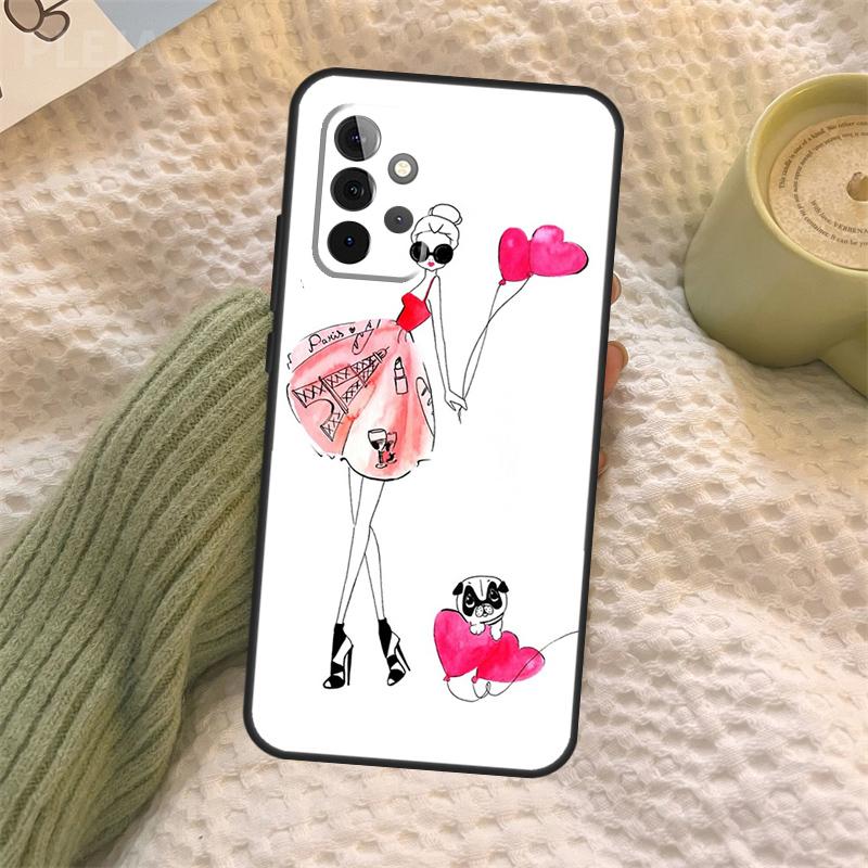 Harrods Shopping Girl Hülle Für Samsung Galaxy A06 A26 A16 A56 A36 A05 A22 A32 A52 A54 A34 A14 A55 A15 A53 A33 A35