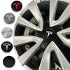 IKTT7 4Pcs 56mm Car Styling Wheel Tire Center Hub Cap Auto Accessories For Tesla Model 3 Model S Model X Model Y Cybertruck Roadster
