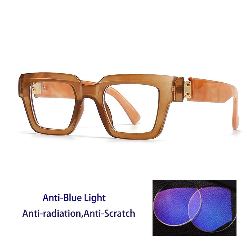

Brand Design Retro Reading Glasses For Man And Women Fashion Luxury Legs Large Size Square Presbyopic Eyewear Dioptric 0 To +6.0 0
