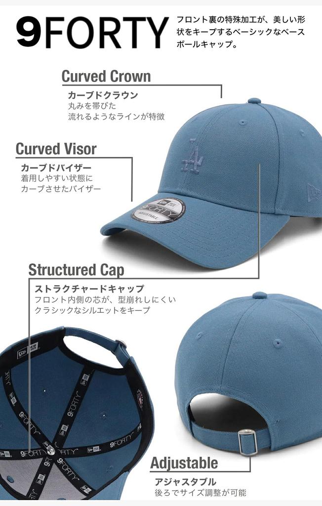 New Era 9FORTY Cap Cloth Strap 14700202 NER36C2938 LA Feded Blue New Era Cap 9FORTYAFRAME MLB ONSPOTZ Special Edition Los Angeles Dodgers Hat MLB 940