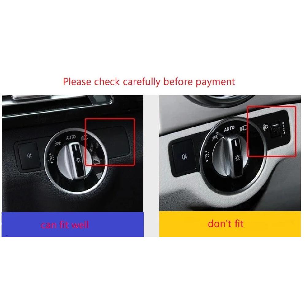 Car Head Light Lamp Switch Cover Sticker Trim For Mercedes Benz A B C E GLK CLA Class C117 W176 W246 W204 W212 X204 X156 W166