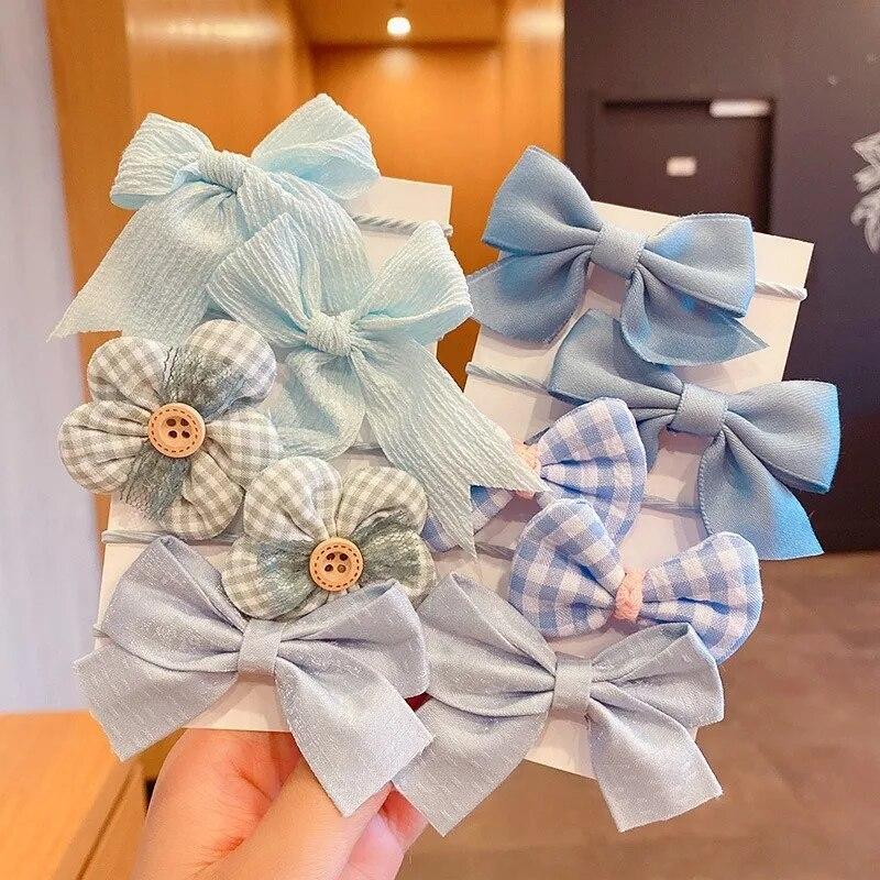 10pcs Aesthetic Hair Scrunchies – Cute Elastic Hair Ties, Soft Fabric Hair Bands, Stylish Headbands for Everyday Wear