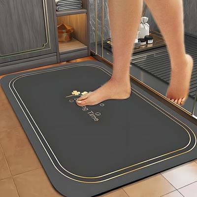 Tappetino da Bagno Super Assorbente in Terra Diatomacea - Asciugatura Rapida, Morbido, Antiscivolo, Adatto per Bagno, Doccia, Vasca da Bagno, Ingresso Esterno