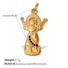 2026 DIY Pendant Necklace Fortune Amulets 18K Gold Plated Stainless Steel Charms Protection Luck Pendants for DIY Jewelry Making